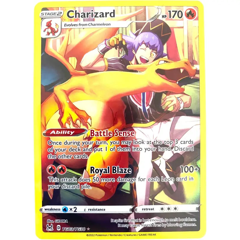 Pokemon Sammelkarte Charizard Full Art TG03 TG30 - 1