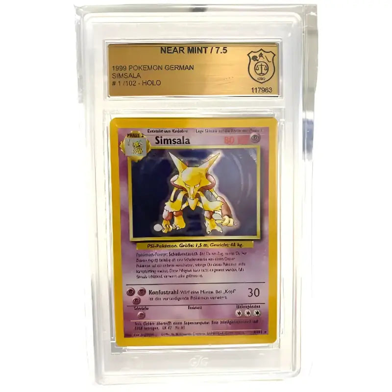 Pokemon Simsala 1/102 1999 Deutsch GSG 7.5 RARITÄT - 1