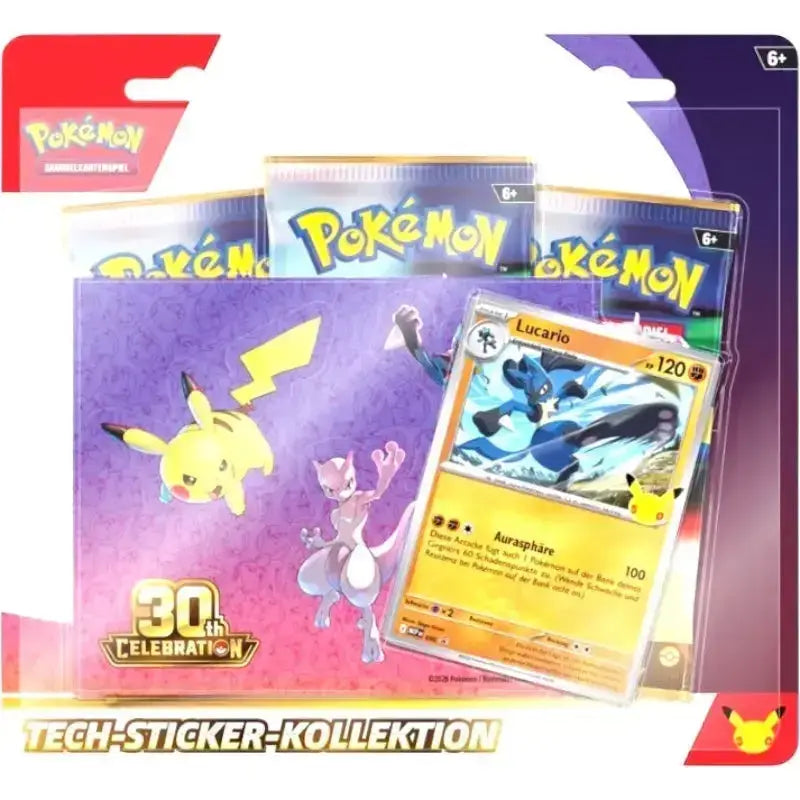Pokémon 30 Jahre Tech-Sticker 3er Booster Pack – Jubiläum 2026 kaufen - 1