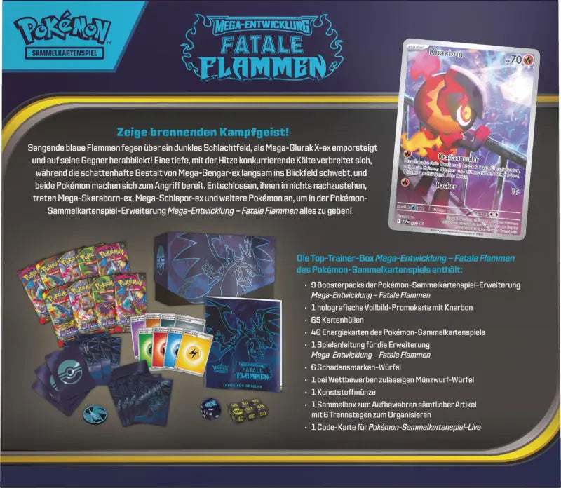 Pokémon Top-Trainer-Box Fatale Flammen kaufen – Mega-Entwicklung 9 Packs - 3
