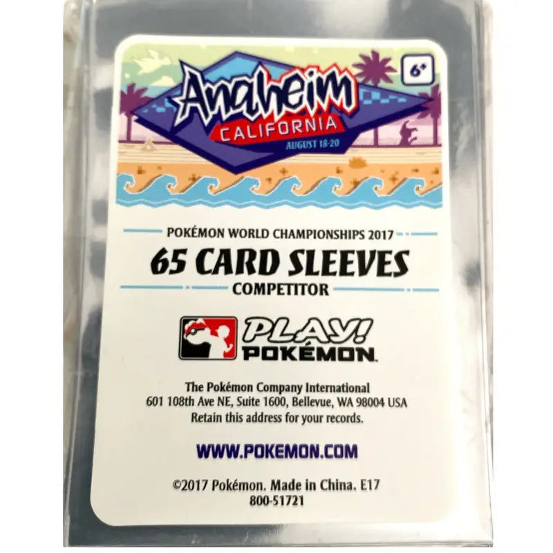 Pokemon Weltmeisterschaft 2017 65x Sleeves Pikachu World - 2