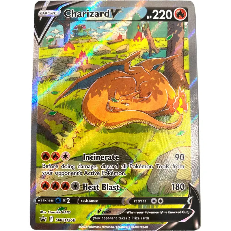 Pokemonkarte Charizard V🔥| Promo SWSH260 Ultra Premium - 1