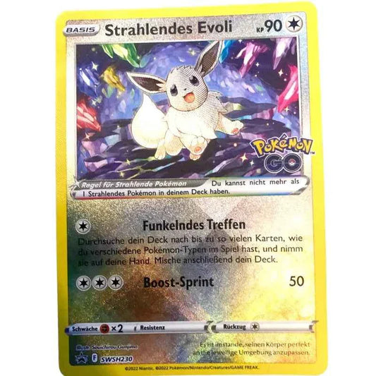 Pokémonkarte Strahlendes Evoli Pokemon SWSH230 Holo Deutsch - 1