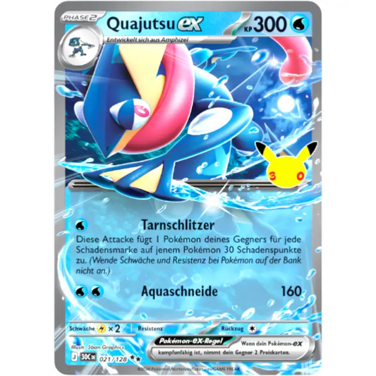 Quajutsu ex J 30CDE 021/128 | Pokémon 30 Jahre - 1