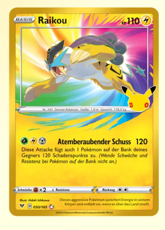 Raikou 050/185 – Pokémon 30 Jahre Karte - 1