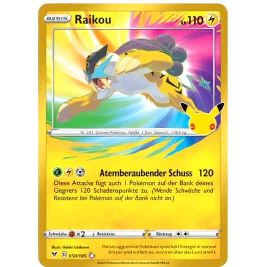 Raikou 050/185 – Pokémon 30 Jahre Karte - 1