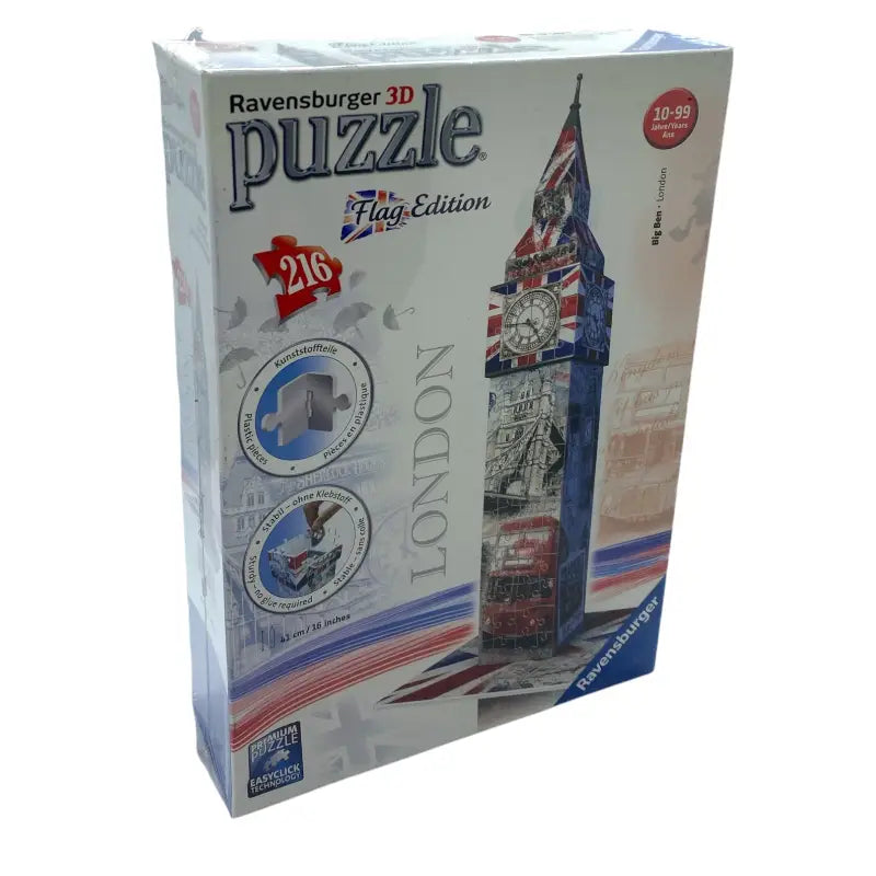 Ravensburger 3D Puzzle 125821 - London Big Ben Flag Edition 216 Teile - 1