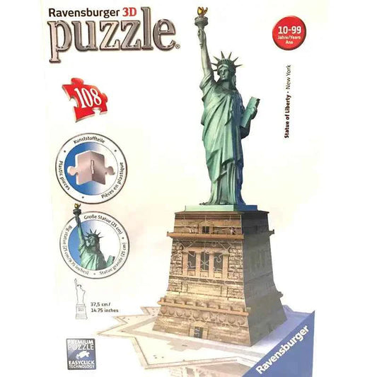 Ravensburger 3D Puzzle Freiheitsstatue 108 Teile - 1