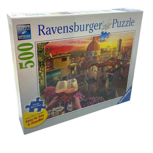 Ravensburger Puzzle Cozy Wine Terrace 500 Teile - 1