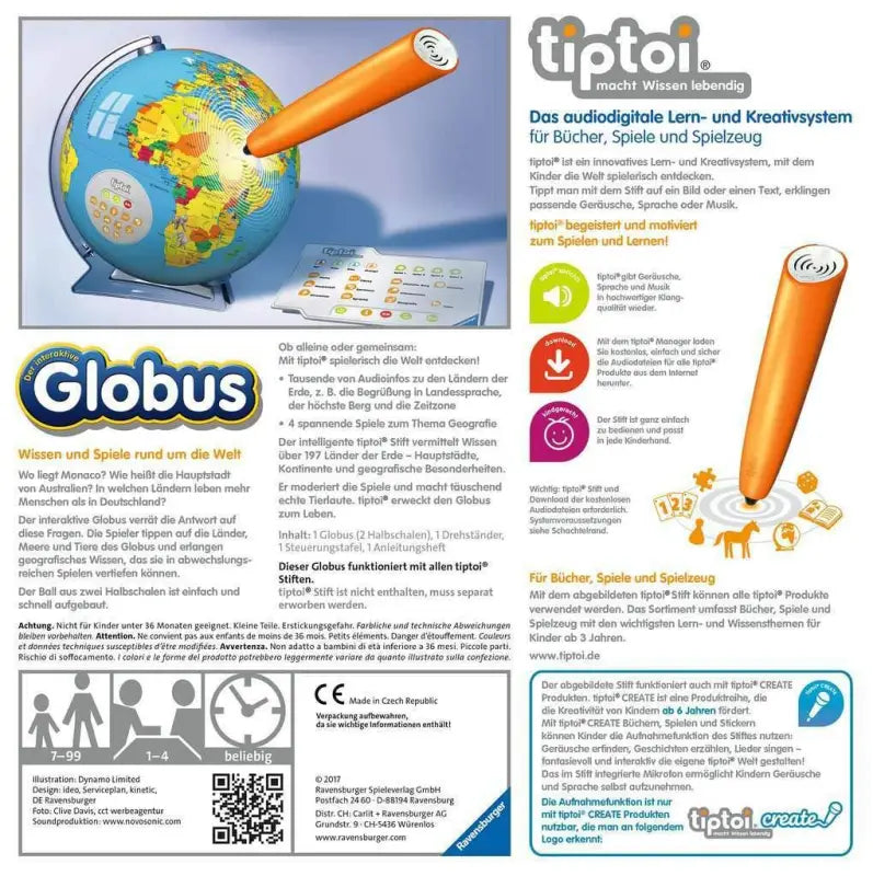 Ravensburger tiptoi Interaktiver Globus 3D Puzzle - 4