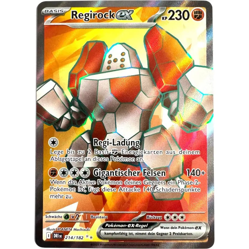 Regirock Ex 214/182 - Ewige Rivalen - Pokemon Karte - 1