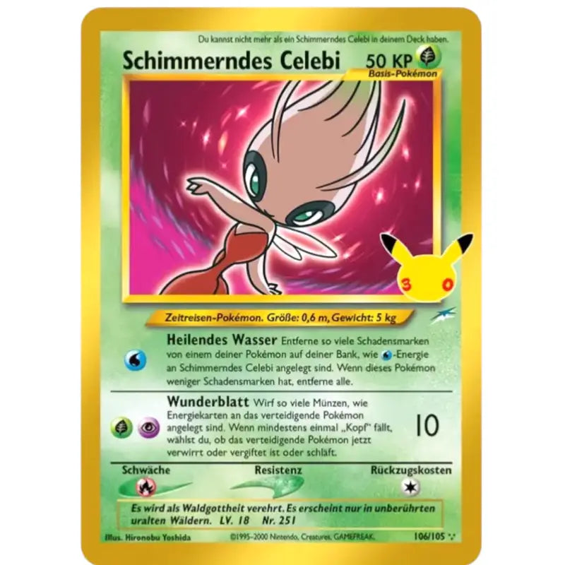 Schimmerndes Celebi 106/105 | Pokémon 30 Jahre Sammelkartenspiel - 1