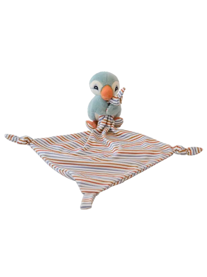 Schnuffeltuch-Baby Schmusetuch erster Papageientaucher blau - 1