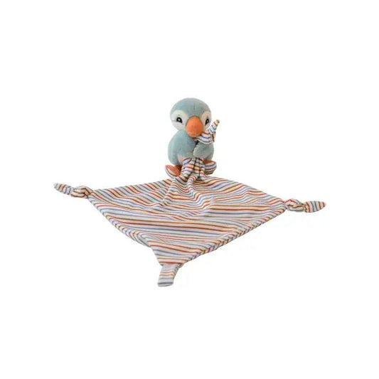 Schnuffeltuch-Baby Schmusetuch erster Papageientaucher blau - 1