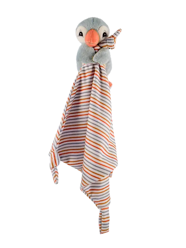 Schnuffeltuch-Baby Schmusetuch erster Papageientaucher blau - 2