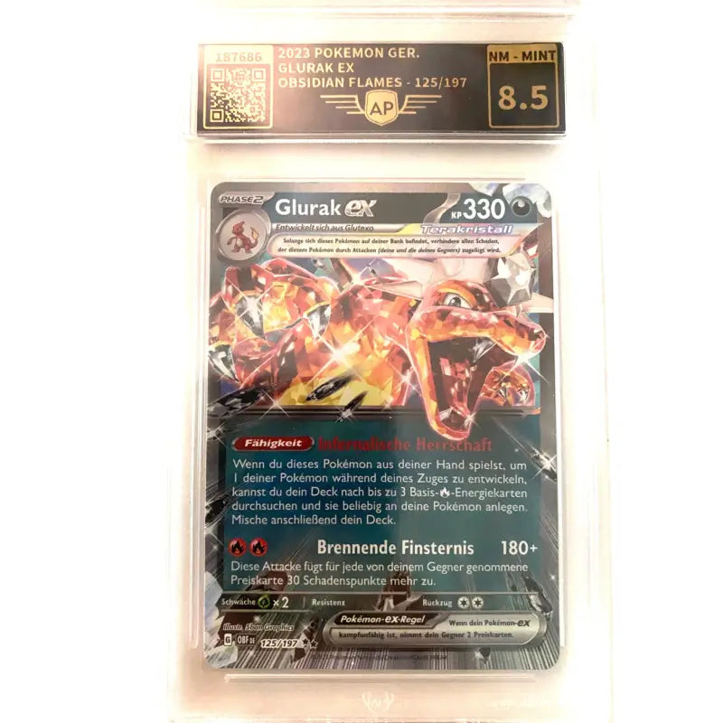 Seltene Pokemon Karte Glurak ex 8.5 Mint kaufen - 1