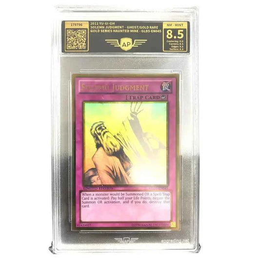 YuGiOh Karte gegradet 8.5 - Solemn Judgment - Ghost Rare - 1