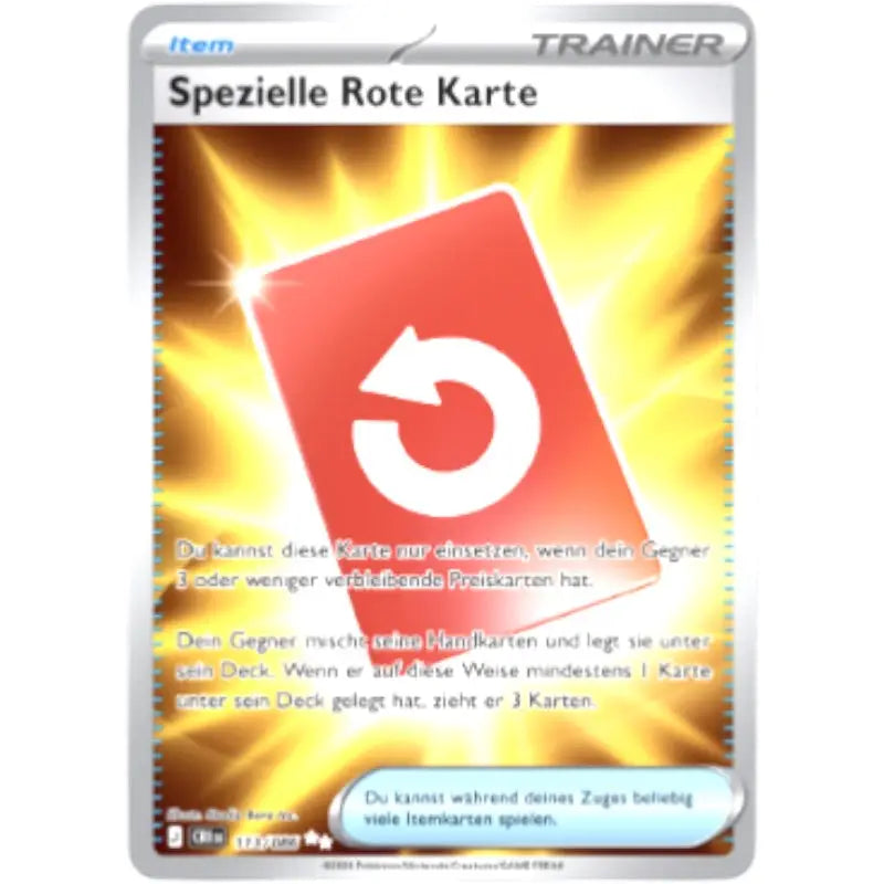 Spezielle Rote Karte CRI DE 113/086 Pokémon Wachsendes Chaos kaufen – TradingToys.de - 1