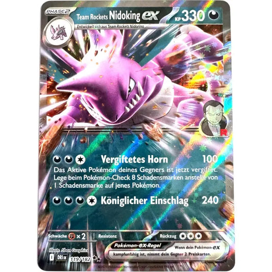 Team Rockets Nidoking Ex 119/182 - Ewige Rivalen - Pokemon Karte - 1