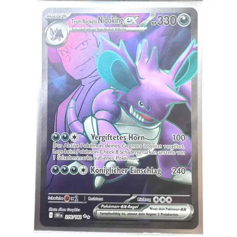 Team Rockets Nidoking Ex 216/182 Ewige Rivalen Pokemon Karte 1