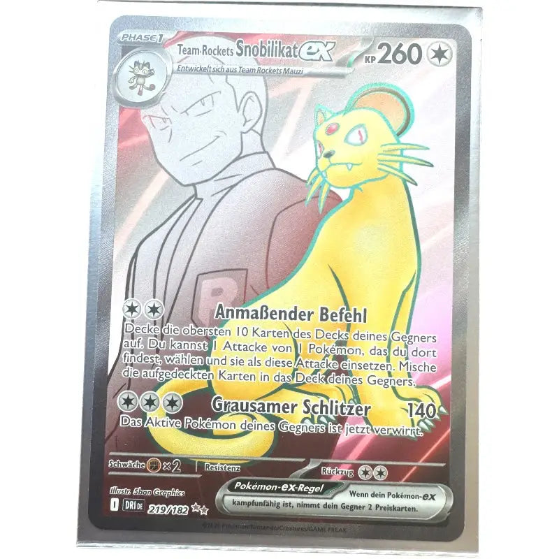 Team Rockets Snobilikat Ex 219/182 Ewige Rivalen Pokemon Karte 1