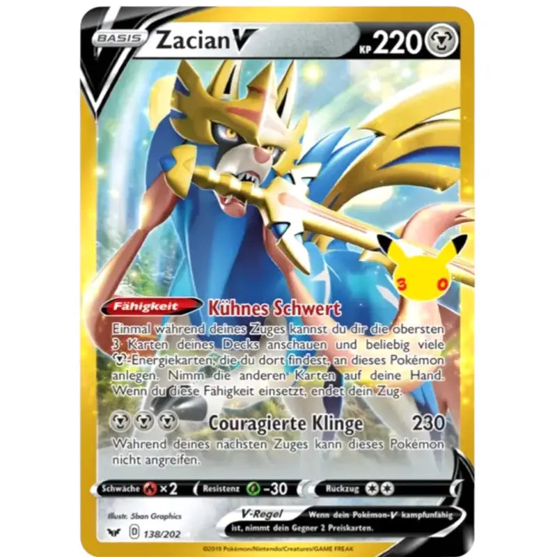 Zacian V 138/202 | Pokémon 30 Jahre Sammelkartenspiel - 1